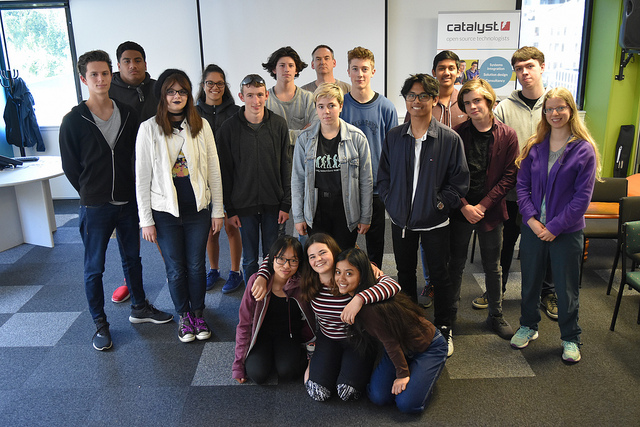 Group photo of the Catalyst Open Source Academy graduates 2019